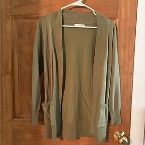 Active USA Olive Green Open Cardigan